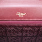 CARTIER Must Line Logos Crossbody Shoulder Bag Bordeaux Leather #AG928