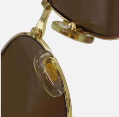 GUCCI Used Sunglasses Brown Gold Eye Wear 59□16 GG2266/N/S #EA474 S