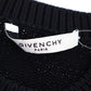 GIVENCHY Long Sleeve Knit Sweater Tops Black 100% Cotton #AH529