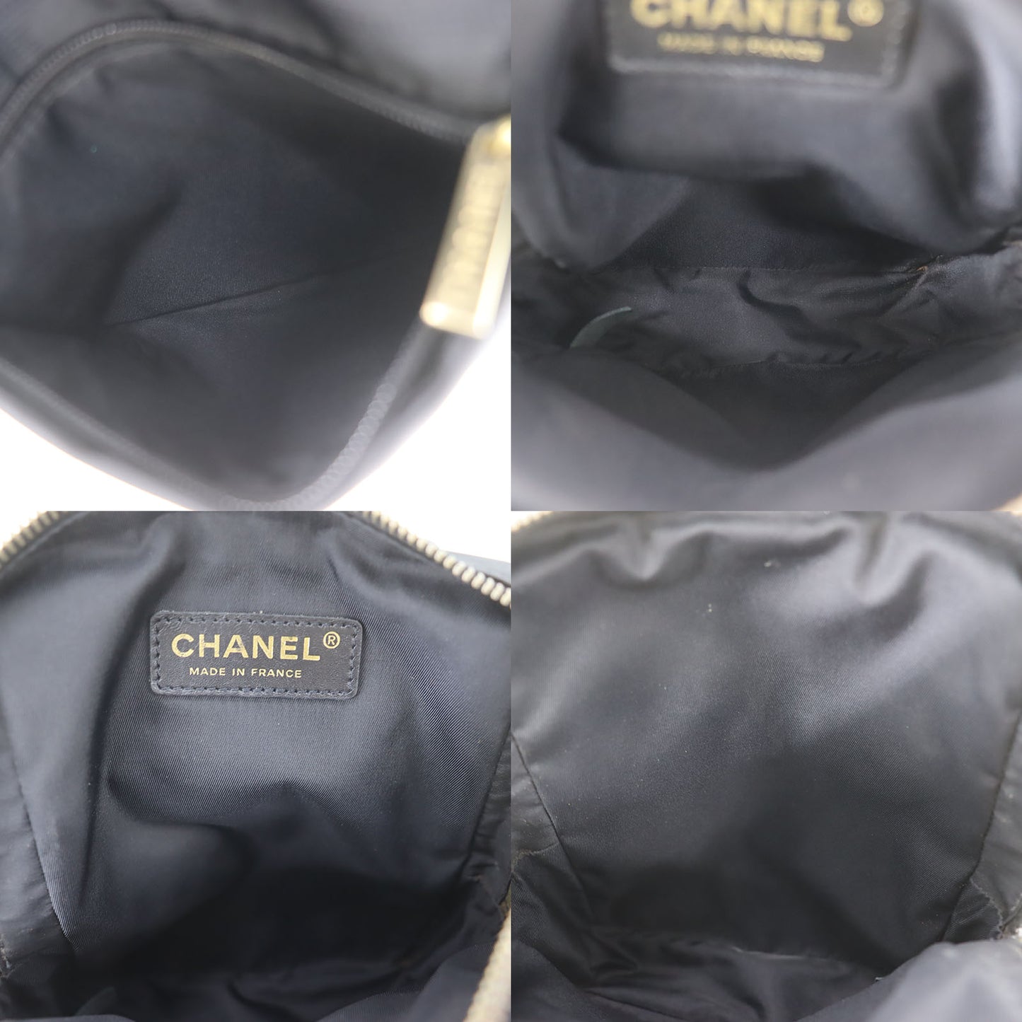 CHANEL New Travel Line Used Black Shoulder Bag Nylon France Vintage #DA742