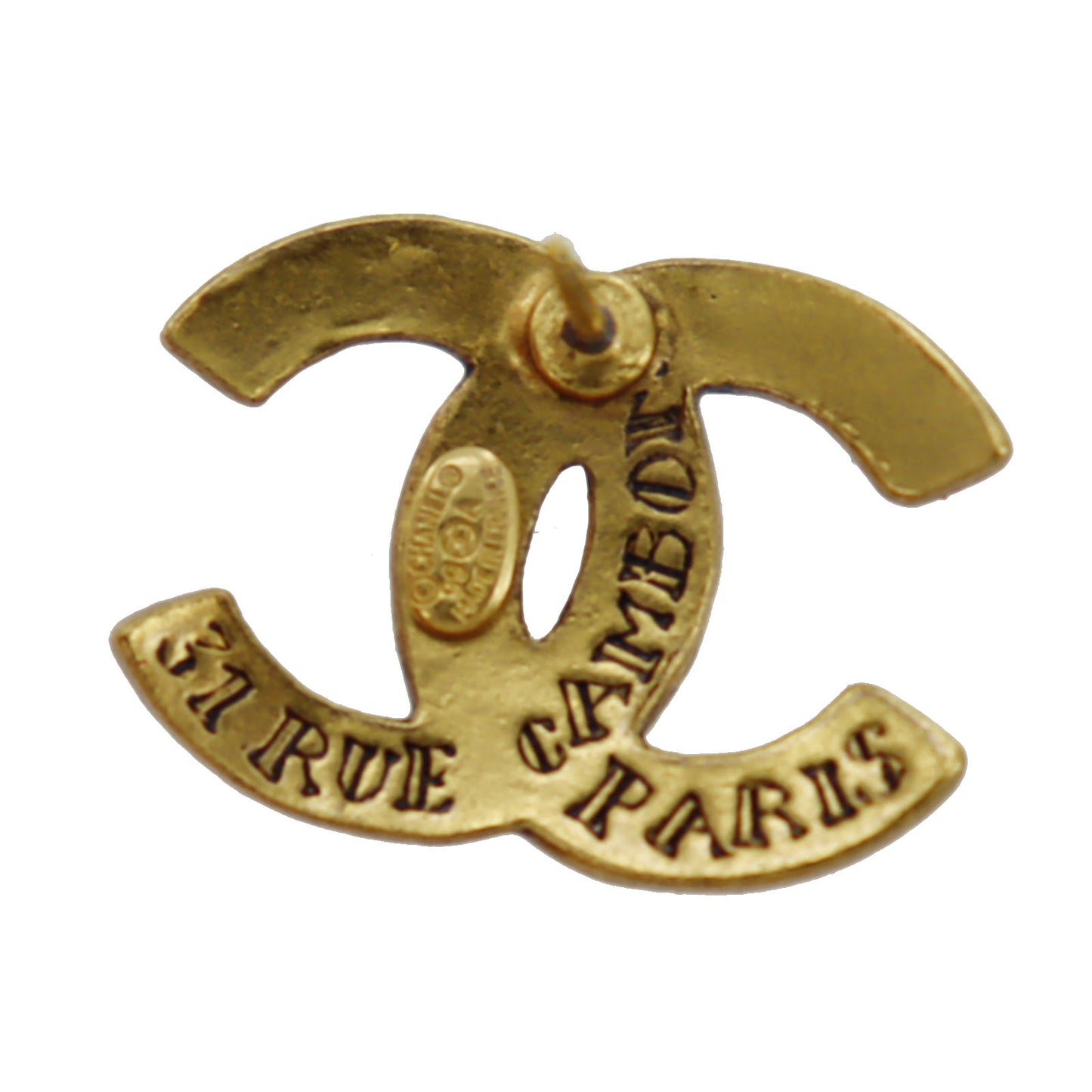 CHANEL CC Logos Piercing Gold Clip-On 99 A #BX999