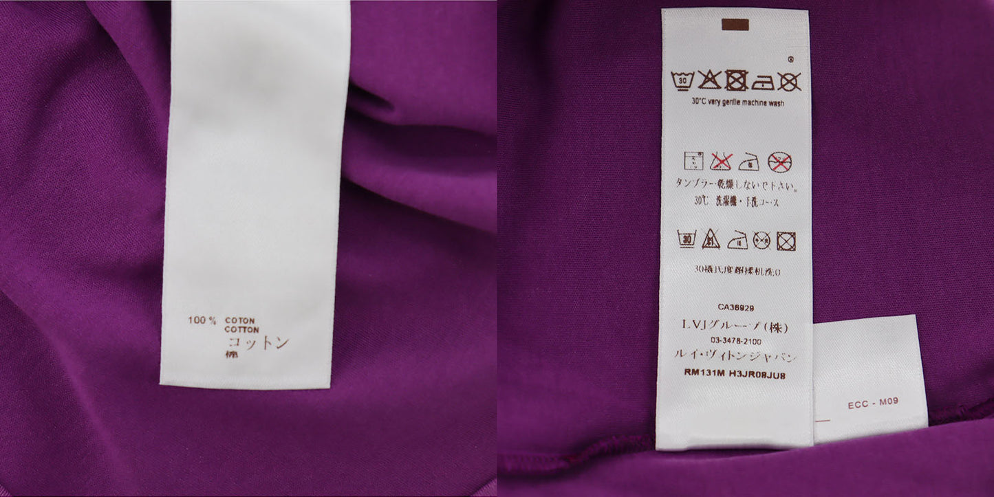 LOUIS VUITTON LV Short Sleeve T-shirt Cotton Purple Size M #AG317