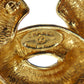 CHANEL CC Logos Pin Brooch Gold Plated #AG856