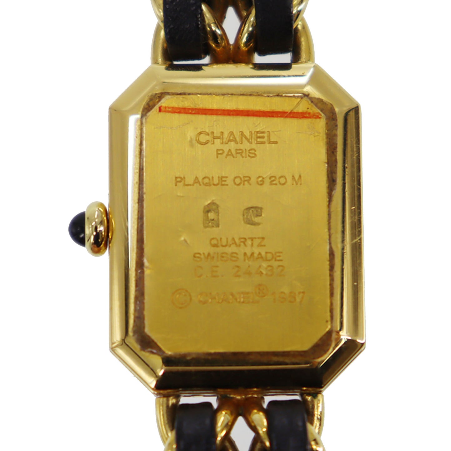 CHANEL Premiere Discontinued Wristwatches M Gold Black Quartz #CL79