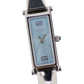 Gucci 1500L Bangle Watch Silver Light Blue Stainless Steel #CF825