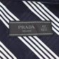PRADA Logos Tops Shirt Light Navy White 100% Cotton Size 42 #AG994