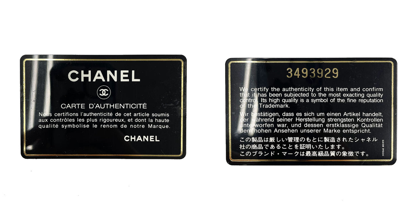 CHANEL CC Handbag Vanity Black Caviar Skin Leather #CP939