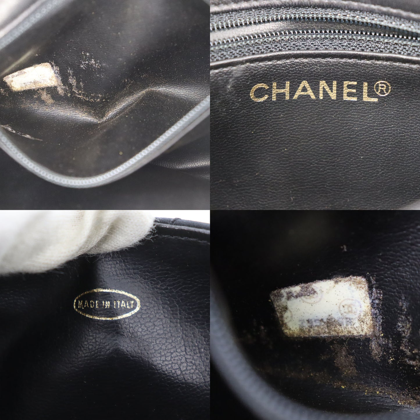 CHANEL Matelasse Belt Bag Bumbag Black Satin #CG983