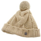 CHANEL Logo Knit hat Beige Cashmere 100% #BU496