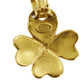 CHANEL CC Logos Clover Earrings 95 P Gold Clip-On  #AH572