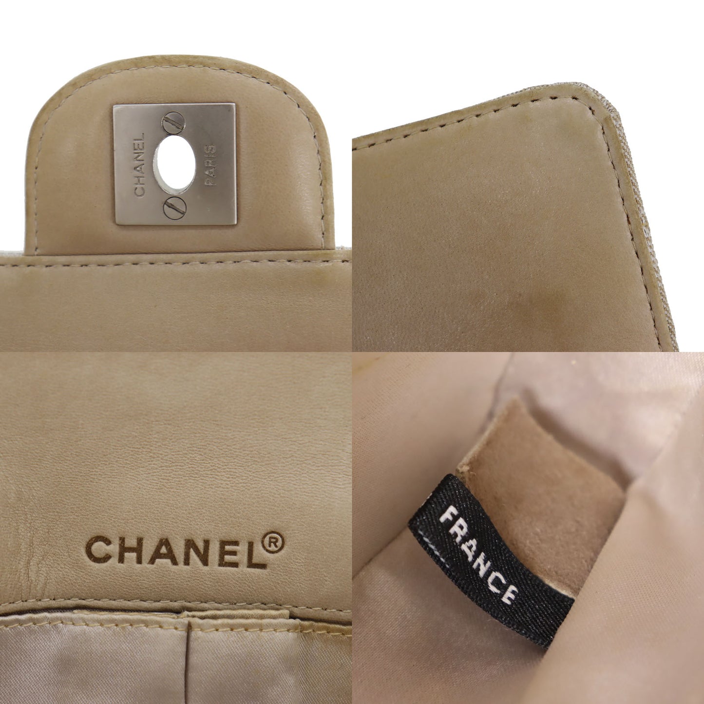 CHANEL New Travel Line Shoulder Bag Canvas Beige #CL18