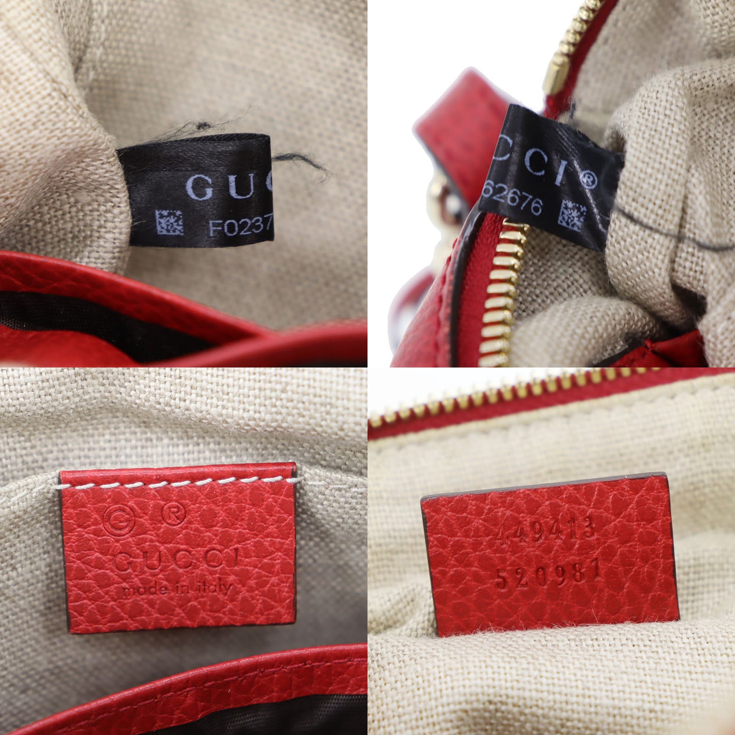 GUCCI Original GG Canvas Crossbody Shoulder Bag Brown Red #CO293