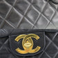 CHANEL Matelasse 34 Chain Shoulder Bag Black Leather #BP632