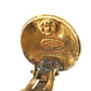 CHANEL CC Logos Circle Round Earrings 94A Clip-On Gold #CL331