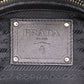 PRADA Logos Shoulder Handbag Black Leather #EG533