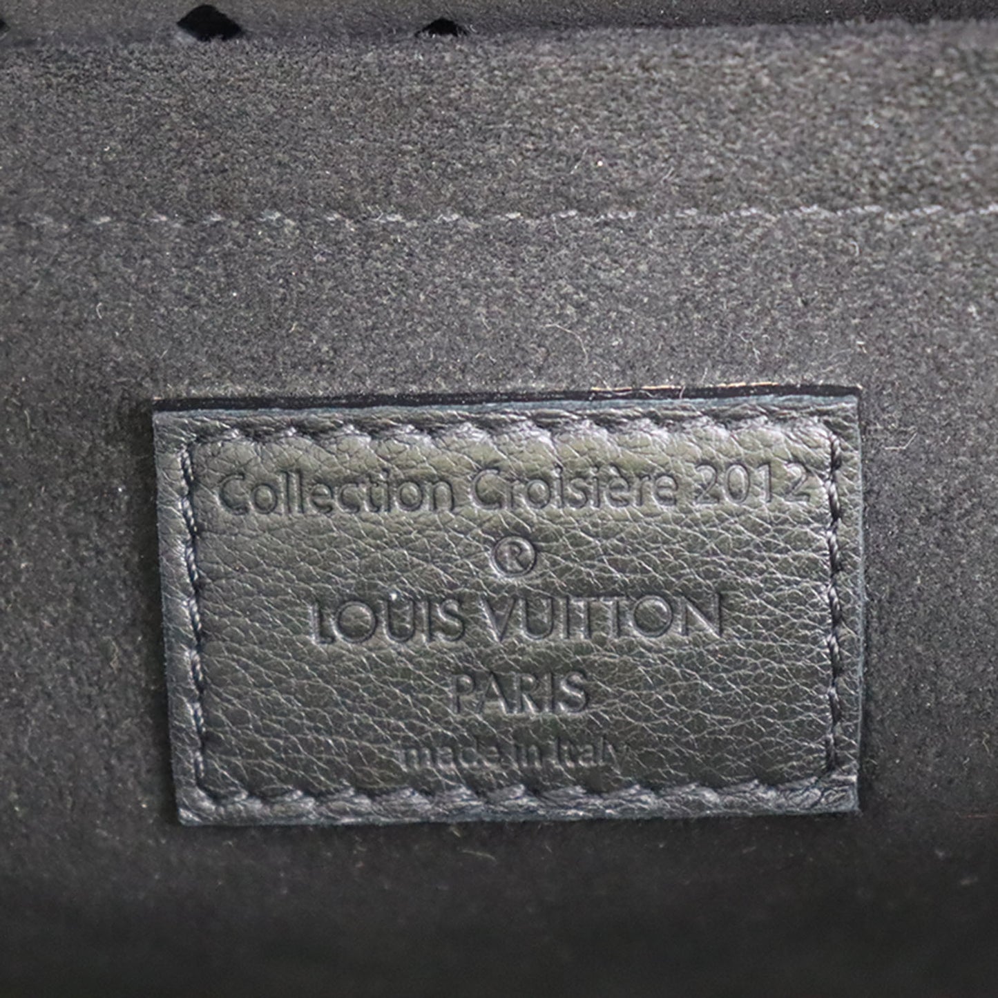 LOUIS VUITTON LV Saumur 2012 Shoulder Bag Black Leather M94072 #CF697