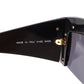 CHANEL Chain Sunglasses Black Shield Eye Wear #BZ506