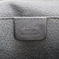 CELINE Macadam Pattern Shoulder Bag Black PVC Leather #CR353