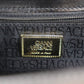 GIANNI VERSACE Used Shoulder Bag Black Leather Vintage #AG953