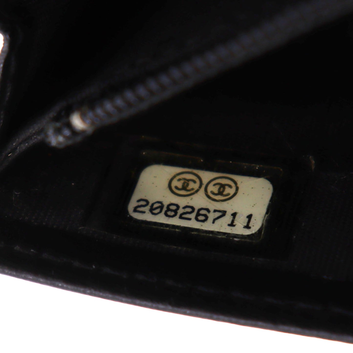CHANEL Long Wallet Black Leather #AH498