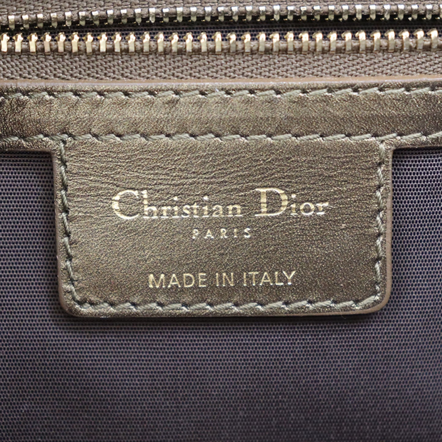 Christian Dior Panarea Kanage Tote Bag Dark Brown Coated Canvas #CR23