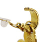 CHANEL CC Logos Clover Earrings 95 P Gold Clip-On  #AH572