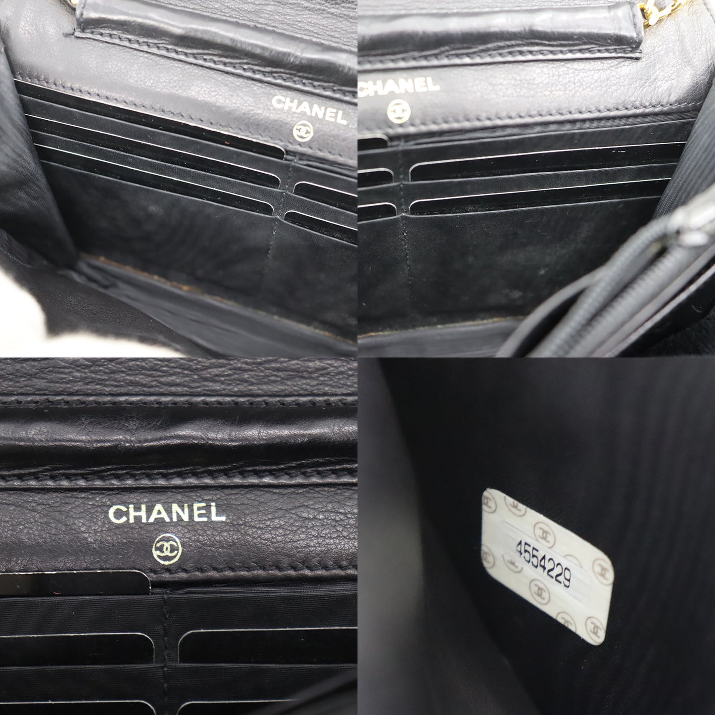 CHANEL Wallet Shoulder Bag Caviar Skin Leather #CG505