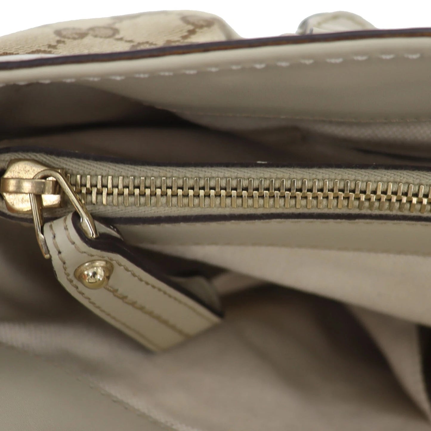 GUCCI Original GG Canvas Tote Handbag Brown #BR368