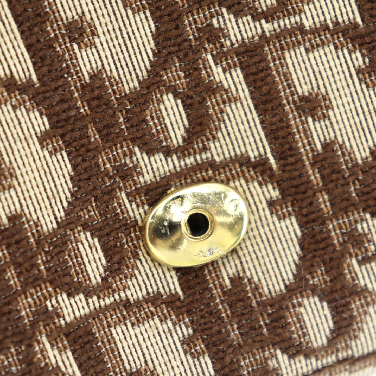 Christian Dior Trotter Shoulder Bag Brown Canvas Leather #AH117