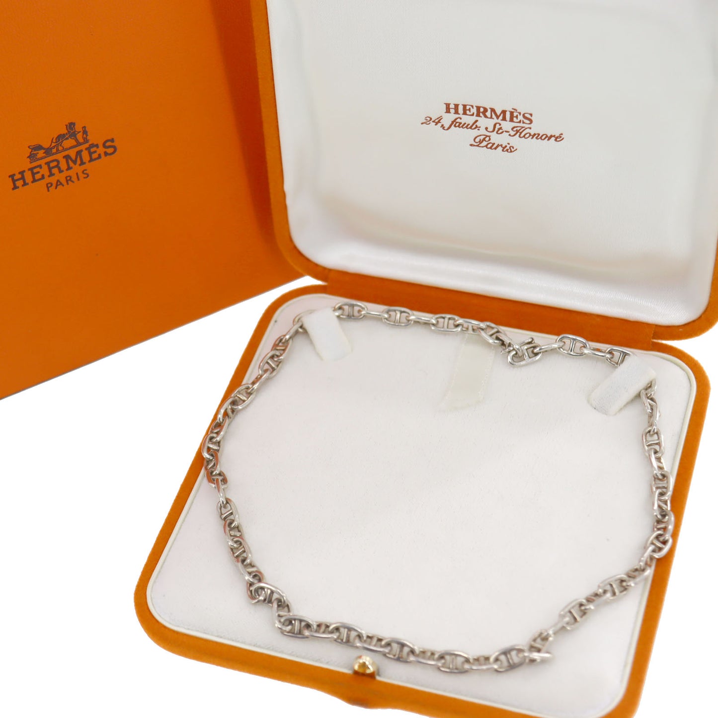 HERMES Necklace Chaine D'Ancre Silver 925 #AH539