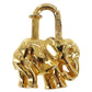 HERMÈS 1988 Elephant Exoticism Cadena Padlock Gold #AG992