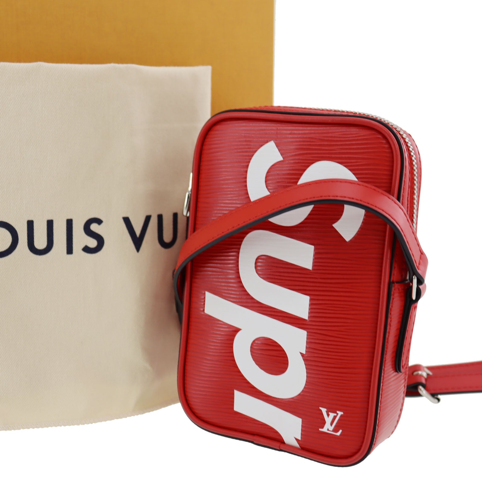 LOUIS VUITTON LV Danube PPM Supreme Collaboration Red M53434 AH151 VINTAGE MODE JP