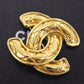 CHANEL CC Logos Pin Brooch Gold Plated #AG856