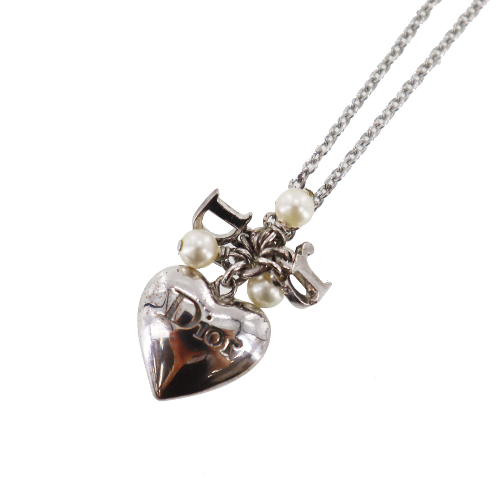 Christian dior heart necklace best sale