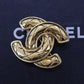 CHANEL CC Logos Matelasse Pin Brooch Gold Plated 1153 #AG188