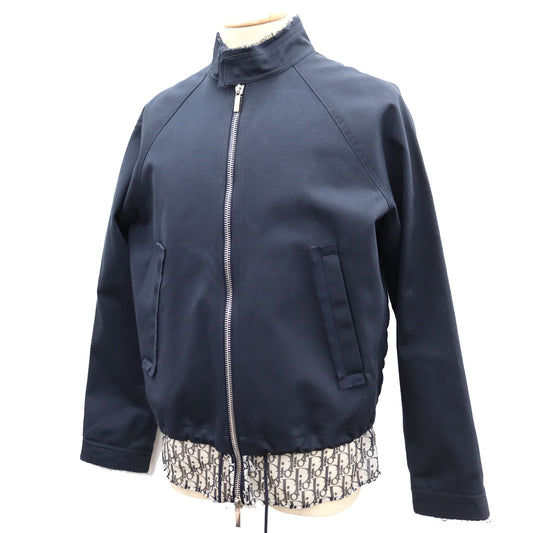 Christian Dior Used Long Jacket Trotter Navy Cotton Italy 46 #AG651