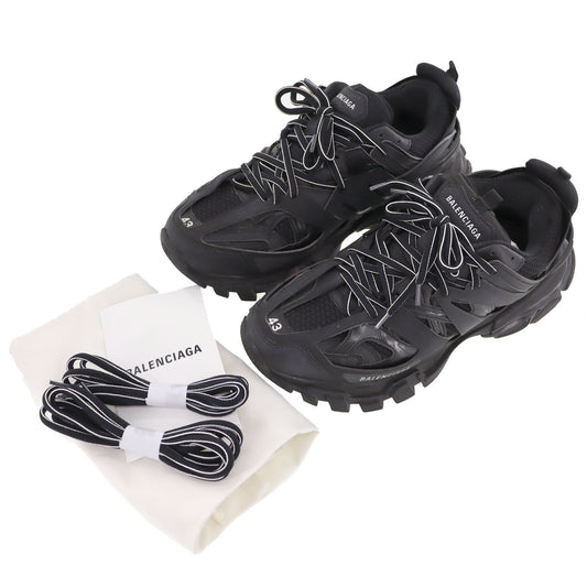 BALENCIAGA New Shoes Lace Up Sneakers Triple S Black Clear US10 #R771