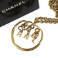 CHANEL Logos Chain Necklace Gold #BE258