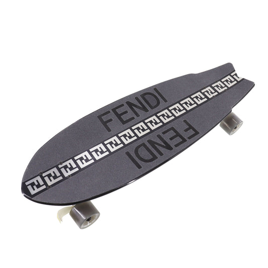 FENDI Skateboard Deck Street Black Zucca Logos #CR730