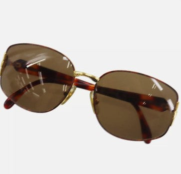 GUCCI Used Sunglasses Brown Gold Eye Wear 59□16 GG2266/N/S #EA474 S