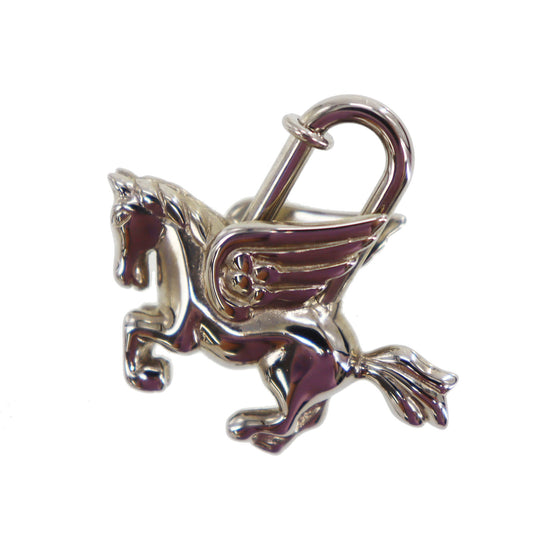 HERMES Pegasus Motif Charm Top Cadena Silver Plated #CN165