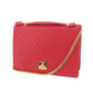 CELINE 2way Shoulder Handbag Bag Red Leather #AH475