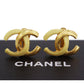 CHANEL CC Logos Earrings Gold Clip-On 00 T #CG541