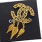 CHANEL CC Logos Pin Brooch Gold Plated 95 A #BX528