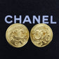 CHANEL CC Logos Circle Earrings 96 A Clip-On Gold #AG194