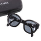 CHANEL Logos Sunglasses Black Eye Wear #CS734