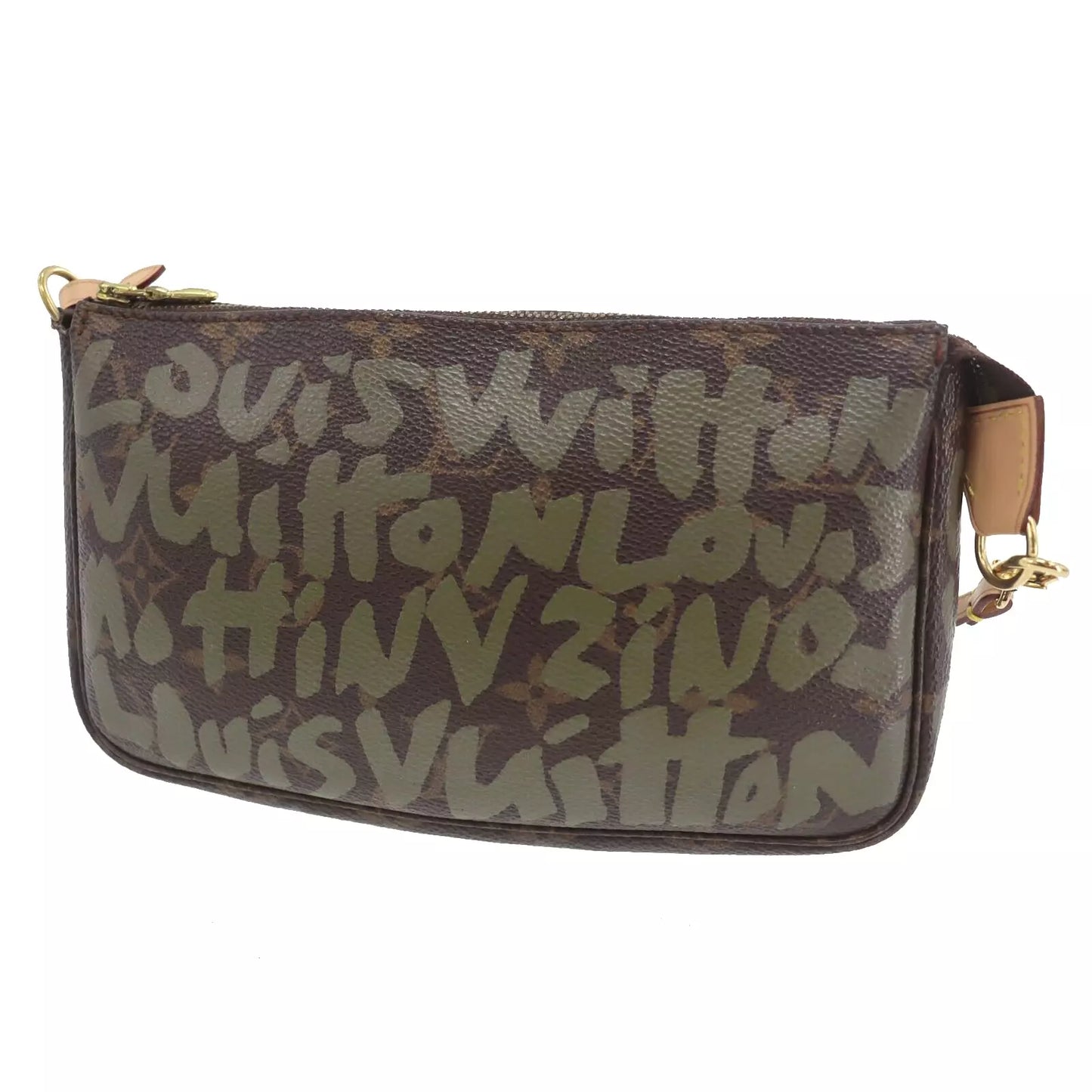 Louis Vuitton LV Graffiti Pochette Accessoires Khaki Handbag M92191 #CD127