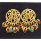 CHANEL CC Logos Earrings Gold Clip-On 95 P #AH670