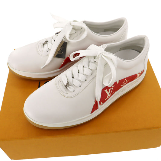 Louis Vuitton x Supreme LV New Running Lace Up Shoes White #AF799