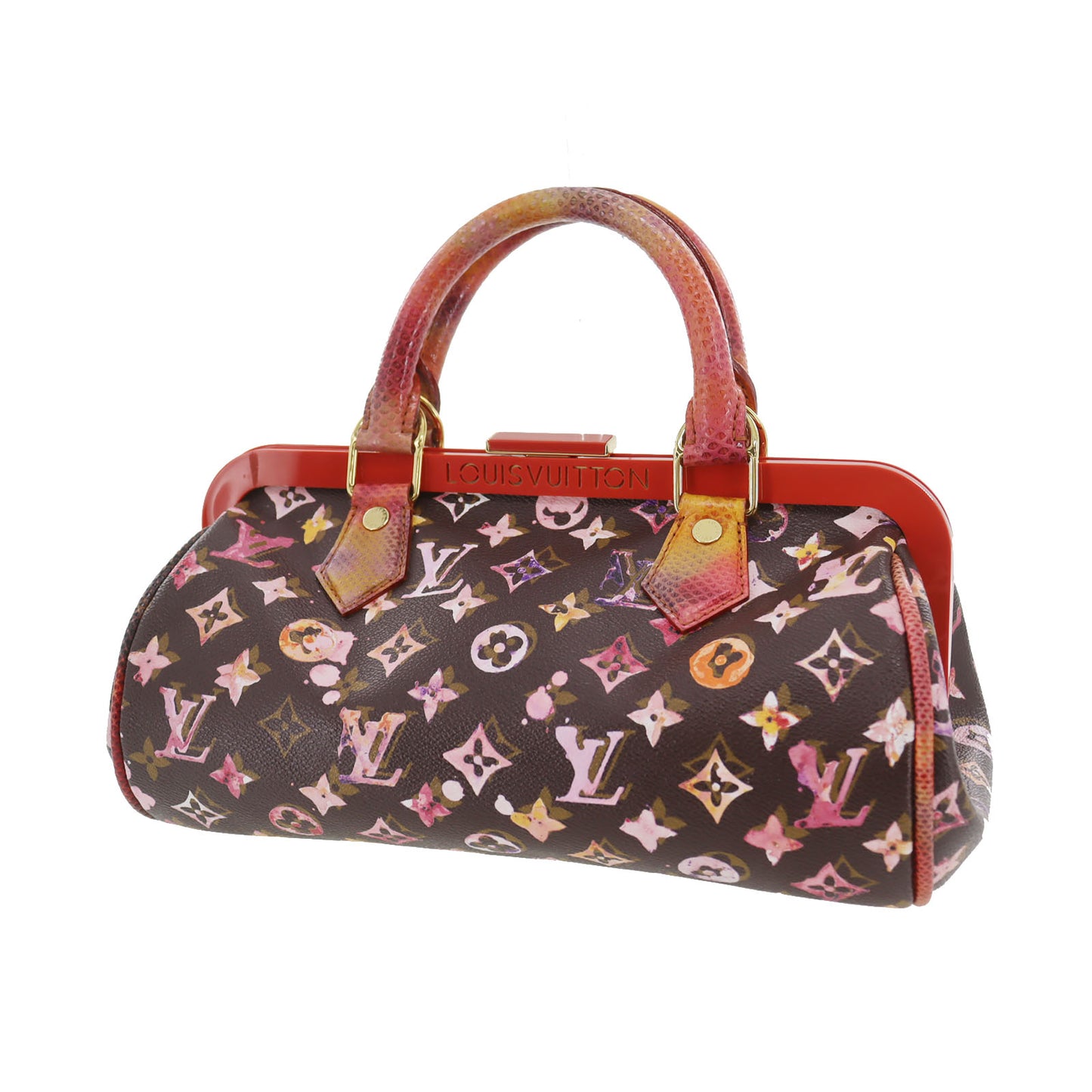 Louis Vuitton LV Papillon Used Handbag Monogram Watercolor Brown M95730 #CK610